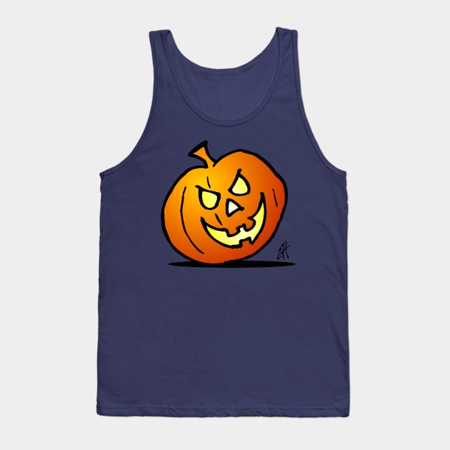 Jack-o'-lantern, Halloween Pumpkin Tank Top by Cardvibes